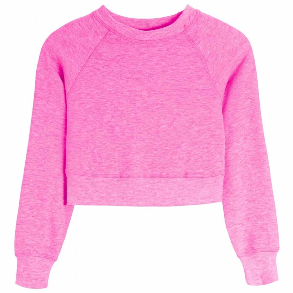 NEW SUZETTE COLLECTION kids' brushed soft cloud crew neck top in begonia pink